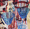 ight blue cocktail glasses & rose ice bucket & cocktail shaker 